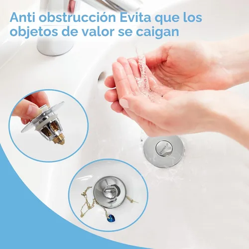 Miniatura 5 de QYHNYJF Tapón para fregadero de baño con recogedor de pelo, colador de drenaje universal desplegable para orificios de drenaje estándar de EE.UU.