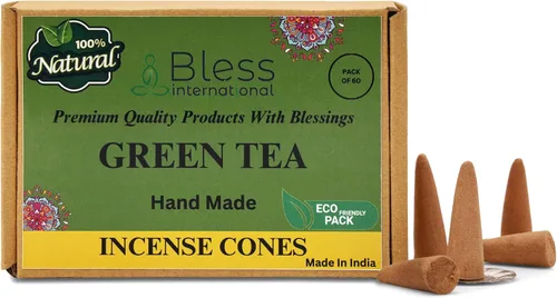 Miniatura 20 de Bless International Conos de incienso 100% naturales de lavanda hechos a mano, sumergidos a mano, libres de químicos orgánicos para purificación