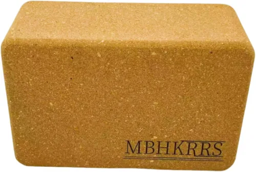 Bloque de yoga – Bloque de corcho de grano fino, equipo de yoga, accesorio de gimnasio en casa, herramienta de pilates, ligero para viajes, Corcho 1