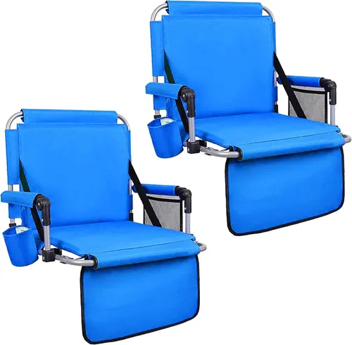 Miniatura 13 de HIGH POINT SPORTS Asiento plegable para estadio Sillas plegables portátiles para estadio Asiento acolchado para gradas Cojín para asiento de gradas