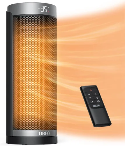 Dreo Calentadores de espacio para uso en interiores, calentador eléctrico con control remoto para dormitorio grande, 16 pulgadas mejorado 1500 W