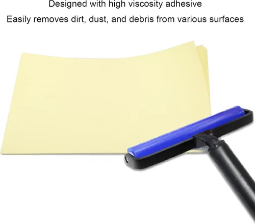Miniatura 5 de 50 hojas de papel limpio de rodillo de polvo de alto adhesivo, adherencia superior para eliminación eficaz de suciedad, polvo y residuos, hojas
