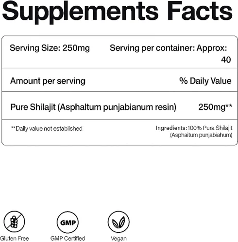 Miniatura 8 de Resina Shilajit pura de Cachemira 0.35 fl oz (0.35 oz) - Suplemento Shilajit del Himalaya con ácido fúlvico y minerales traza - Resina mineral