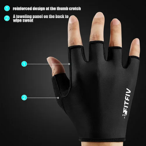 Miniatura 4 de Guantes de ciclismo para hombres y mujeres, guantes de ciclismo de medio dedo, guantes de bicicleta, guantes de entrenamiento adecuados