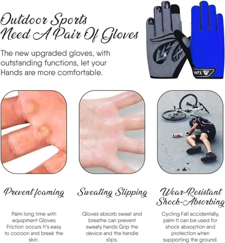 Miniatura 7 de Guantes de ciclismo para niños pequeños de 8 a 12 años, guantes de jardinería, guantes de ciclismo para niños de 8 a 12 años, guantes de ciclismo