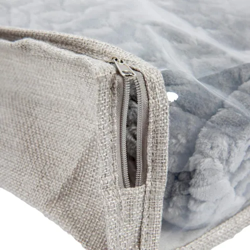 Miniatura 7 de Household Essentials Bolsas de almacenamiento para suéter con cremallera para debajo de la cama con panel de visión transparente, juego de 3