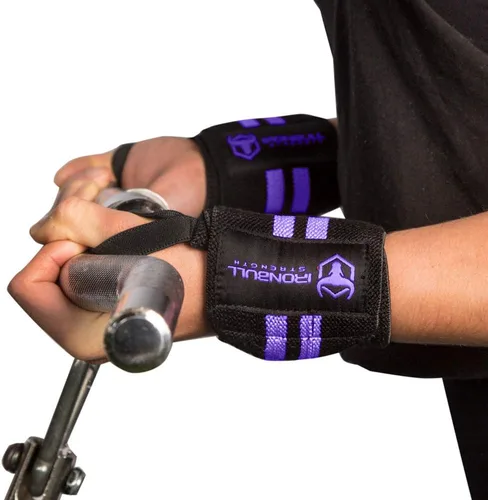 Muñequeras para Mujeres con Presillas para el Pulgar - 12" Grado Profesional - Soporte y Compresión de Muñeca para Entrenamiento Cruzado,