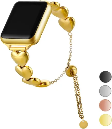 Miniatura 7 de Compatible con Apple Watch Band para mujer y hombre de 1.614 in 1.575 in 1.496 in 1.732 in 1.772 in 1.654 in Ultra 1.929 in, pulsera de metal