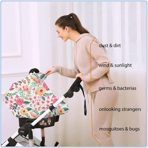 Miniatura 2 de Funda para asiento de automóvil para lactancia materna, funda elástica de asiento de automóvil, multiusos, funda de lactancia, regalo para baby