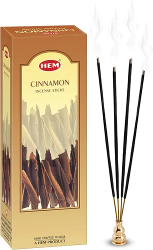 Miniatura 2 de Hem Varitas de incienso de canela (120 varillas, 6 cajas en el interior), 9 pulgadas de largo, 0.71 onzas por caja, perfectas para meditación