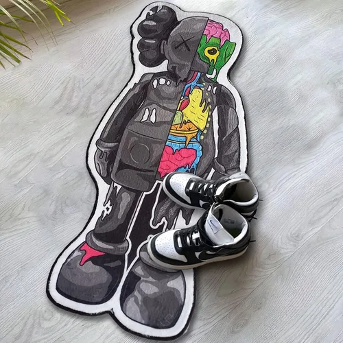 Hypebeast - Alfombra decorativa de diseño único y popular, antideslizante, con forma de arte urbano, a la moda, para sala de tenis, superficie de