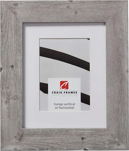 Miniatura 10 de Craig Frames American Barn - Marco de fotos de madera de granero sintética de 5 x 7 pulgadas con paspartú para mostrar una foto de 4 x 6 pulgadas
