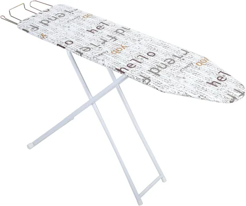 Miniatura 12 de Tabla de planchar de tamaño completo, plegable extendida para el hogar con cubierta resistente al calor, 42 pulgadas, pies antideslizantes, altura