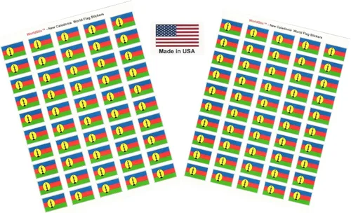Miniatura 109 de 100 calcomanías de la bandera de Alaska; 1.5" x 1" hechas en Estados Unidos, calcomanías autoadhesivas de la bandera del estado para álbumes