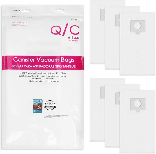 Miniatura 7 de Paquete de 12 bolsas de vacío Q/C tipo Q/C HEPA de repuesto para modelos 600 400 200 700 800 Series 81615 81214 81414 81714 21814 BC3006 BC3005