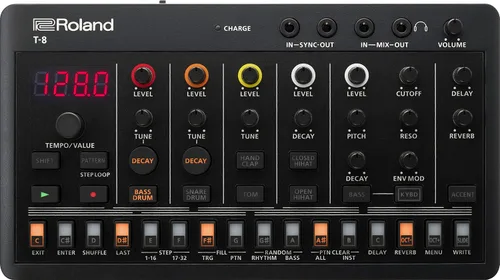 Miniatura 3 de Roland AIRA Compact T-8 Beat - Sonidos de máquina de graves ultraportátiles TR-REC secuenciador de batería Cables de conexión TS Hosa de 0.138