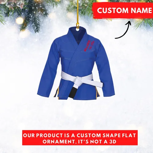 Miniatura 3 de Adorno de Jiu Jitsu personalizado, regalo para Navidad 2025, hombres y mujeres, equipo de Jiu Jitsu, adornos de Jiu Jitsu brasileño para Navidad