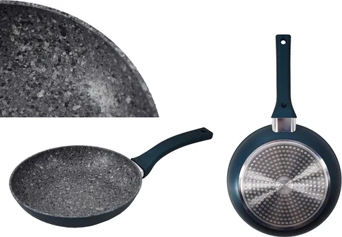 Miniatura 4 de Uniware Sartén antiadherente de aluminio con parte inferior de inducción, revestimiento de granito de 3 capas, 3 variantes de tamaño (9.4 pulgadas)