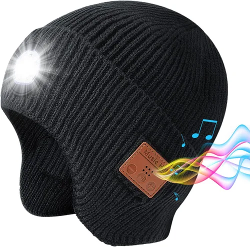 Miniatura 23 de Gorro Bluetooth con auriculares ligeros e inalámbricos, micrófono integrado y altavoces estéreo mejorados con música