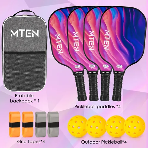 Miniatura 6 de Pickleball Paddles Set of 2 or 4, or Single Paddle – USAPA Approved Fiberglass Surface Pickleball Rackets Set for Men & Women