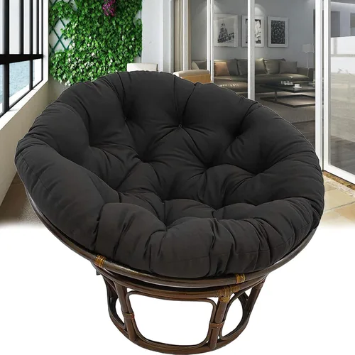 Miniatura 14 de Papasan - Cojines redondos para silla, cojines para asiento de nido de huevos, suave y grueso, impermeable, para muebles de interior y exterior