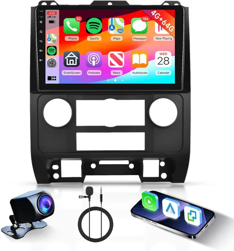 Miniatura 8 de Estéreo de coche Android para Ford Escape/Kuga y Mazda Tribute 2007-2012 - CarPlay con cable/inalámbrico y Android Auto, radio de pantalla táctil