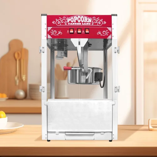 Miniatura 6 de Máquina comercial para hacer palomitas de maíz de 20 onzas, 1440 W, estilo teatro para 80 tazas/lote con control de 3 interruptores, marco de acero