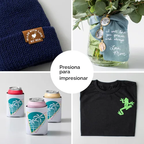 Miniatura 5 de Cricut EasyPress Mini Prensa de Calor - Para Presionar Objetos Pequeños Como Zapatos, Animales de Peluche, Sombreros y Más - 3 Ajustes de Calor