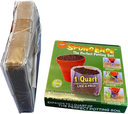 Miniatura 2 de SpongEase - Suelo para macetas Spongease, bolsa desplegable de 1 cuarto de galón, tierra orgánica profesional para semillas, propagación, plantas