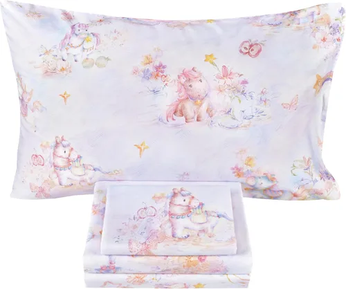 Miniatura 28 de Scientific Sleep Juego de sábanas de 100% algodón para niños y niñas, adolescentes, sábana encimera, sábana bajera y funda de almohada