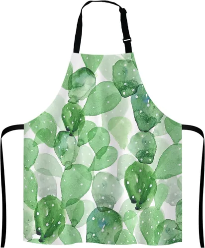 Miniatura 9 de Delantal a cuadros de búfalo blanco y negro para el hogar, cocina, impermeable, para hornear, jardinería, para mujeres y hombres