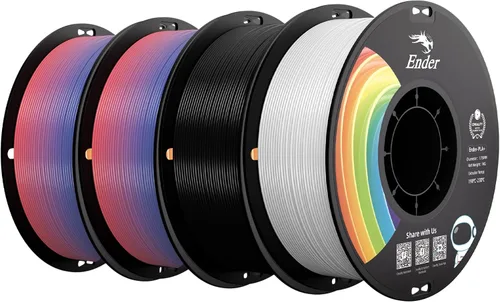 Miniatura 41 de Creality Filamento PLA+ Negro 1.75mm, filamento para impresora 3D de alta resistencia y sin enredos, embalaje al vacío, filamento para impresión 3D