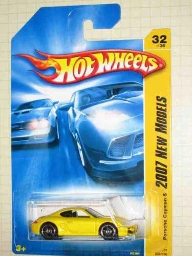 2007 Nuevos Modelos -# 32 Porsche Cayman S Amarillo #2007-32 Coche Coleccionista Coleccionable Mattel Hot Wheels Escala 1:64