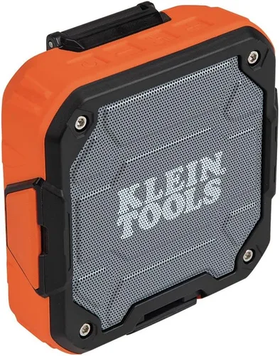 Miniatura 7 de KLEIN TOOLS AEPJS2 - Altavoz Bluetooth con tira magnética y gancho, recargable, inalámbrico y compatible con Aux, manos libres, tiempo