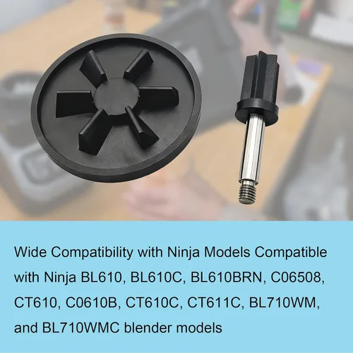 Miniatura 3 de Compatible con piezas de licuadora Ninja BL610, BL710, serie CT610, embrague de accionamiento de cuchilla y perno de impulsión, kit de acoplamiento
