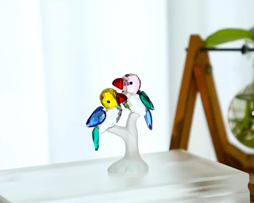 Miniatura 3 de H&D Hyaline & Dora - Figuras de pájaros de cristal, coleccionables de arte en vidrio, figura de animal, ornamento artesanal, decoración de mesa
