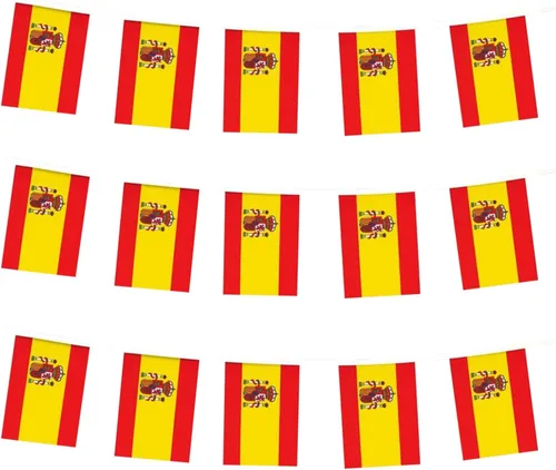 Miniatura 12 de Bandera de Colombia, bandera colombiana, pequeña cadena de banderas de Colombia, mini banderas colombianas, utilizada para fiestas, escuela, eventos