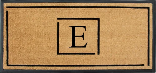 Miniatura 79 de A1HC - Tapete de puerta con monograma de fibra de coco natural para puerta delantera, 24 x 48, felpudo duradero tratado anti-desprendimiento