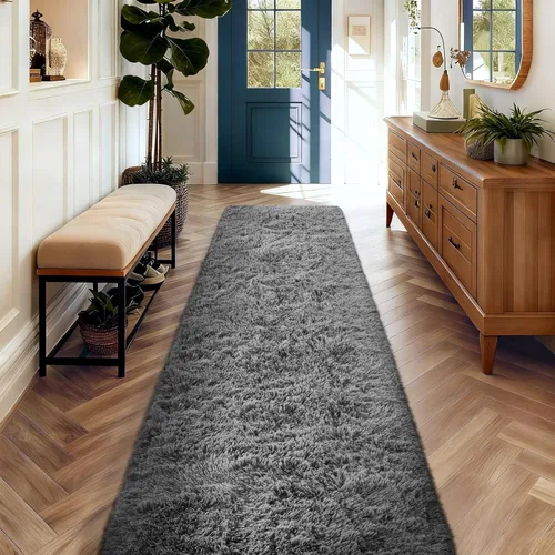 Miniatura 72 de Ophanie Alfombra Verde de Césped, Alfombras de Área para Dormitorio, Alfombra Shag Esponjosa de 4x6 pies, Suave Peluda Afelpada Linda para Niños 7