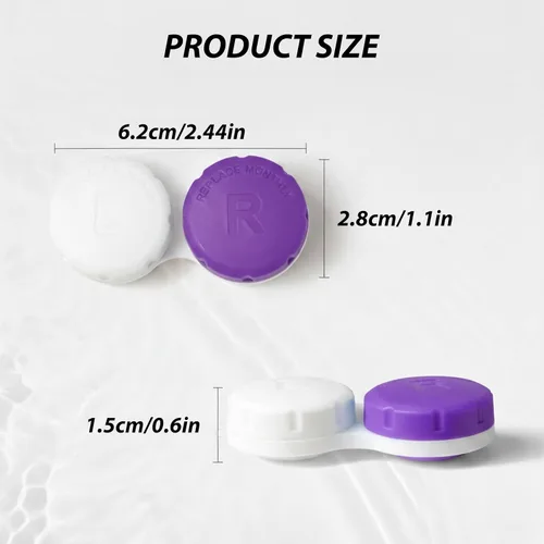 Miniatura 2 de Paquete de 12 fundas para lentes de contacto, estuche de contacto portátil para viajes al aire libre, hogar, oficina, dormitorio y uso diario, 12