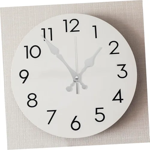 Miniatura 6 de Tofficu Kit de reemplazo de movimiento de reloj de pared DIY con mecanismo de cuarzo silencioso, manecillas de reloj plateadas y cronometraje