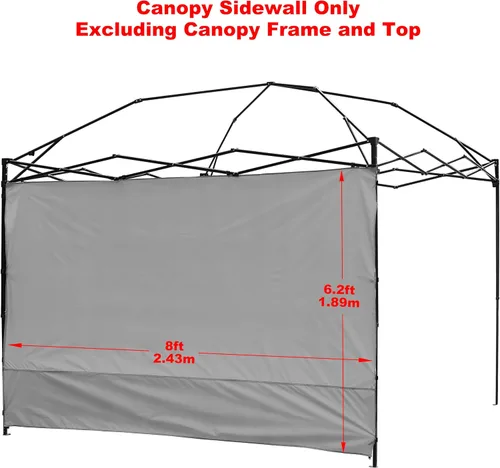 Miniatura 2 de NINAT Toldo de pared solar impermeable para toldo desplegable de 8 x 8 pies, carpa de carpa de pierna recta, toldos instantáneos para exteriores