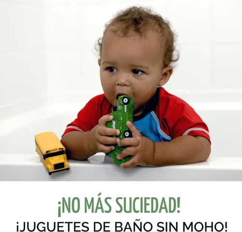 Miniatura 2 de SplashEZ Juguetes de Baño para Coche Sin Moho para Niños Juguetes de Baño para Niños Pequeños Sin Agujero para Agua Conjunto de Vehículos