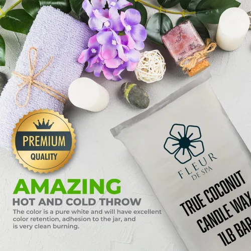 Miniatura 8 de FLEUR DE SPA - Cera de vela de coco de 6 libras – Mezcla de cera de coco totalmente natural de primera calidad – Fabricado en Estados Unidos