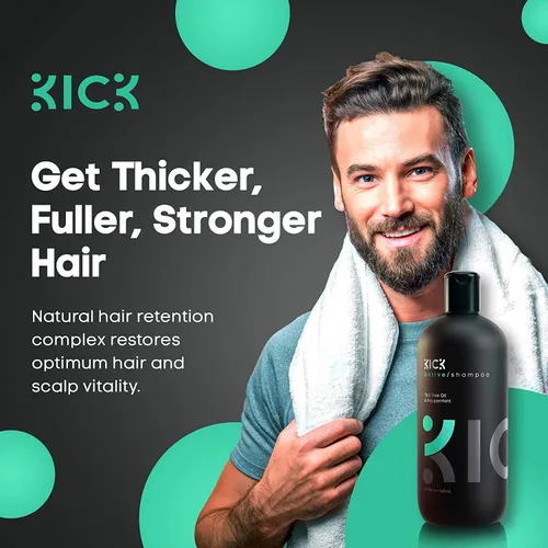 Miniatura 2 de Kick Champú + acondicionador + espray de sal marina estilo esencial paquete de alto rendimiento anticaspa limpia/acondicionador para cabello