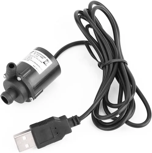 Bomba de agua sumergible sin escobillas de 6 V, alimentada por USB, tasa de 150 L/H, para refrigeración de acuarios y computadoras