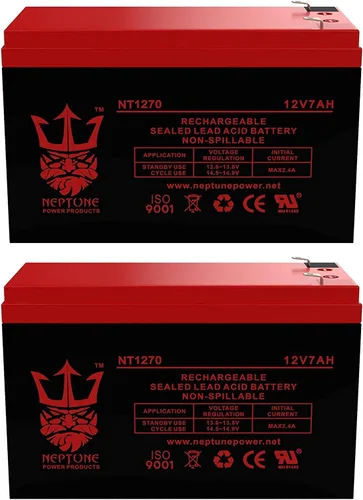 Marca NT1270 12V 7AH SLA Batería Recargable de Repuesto para Razor MX350/ZR350 Versión 33-36+ Batería 12V 7AH - Paquete de 2