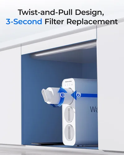 Miniatura 4 de Waterdrop TSPP Filtro de agua para debajo del fregadero de sedimentos, reemplazo TSU-W Sistema de filtro de agua ultrafiltración de 3 etapas