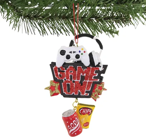Miniatura 3 de Game On!' Con Soda y Chips Cuelgan Ornamento, Resina
