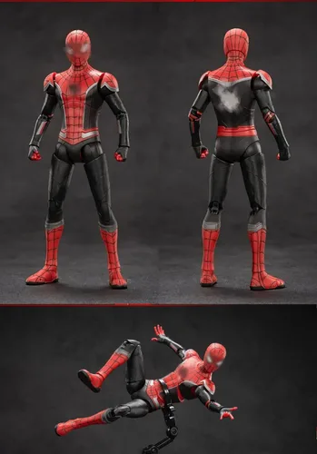 Miniatura 3 de LonullyMege No Way Home Spiderman Figuras de acción - 7 pulgadas, todos los articulados móviles, colección exquisita, modelo de regalo (Rojo y Negro)